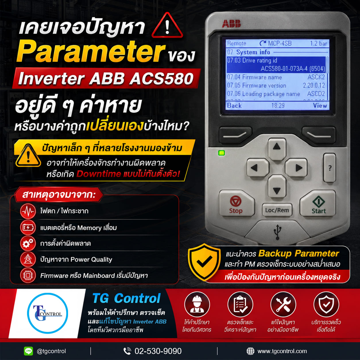 เคยเจอปัญหา Parameter ของ Inverter ABB ACS580 อยู่ดี ๆ ค่าหาย หรือบางค่าถูกเปลี่ยนเองบ้างไหม?