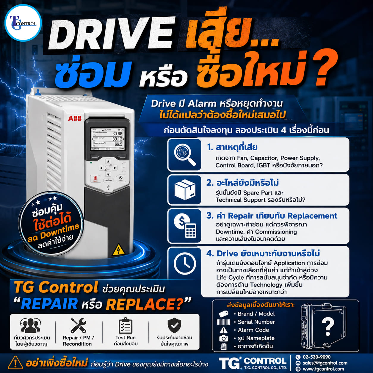 DRIVE เสีย...ซ่อม หรือซื้อใหม่?