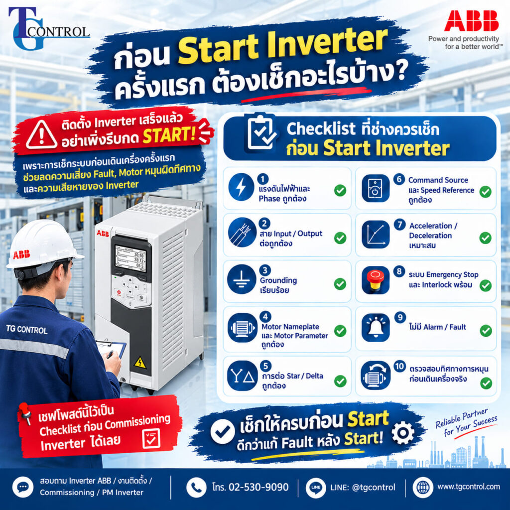ก่อน Start Inverter ครั้งแรก ต้องเช็กอะไรบ้าง?